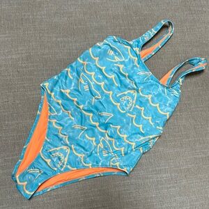 Chubbies Women’s Swimwear with Shark Print - Blue and Orange